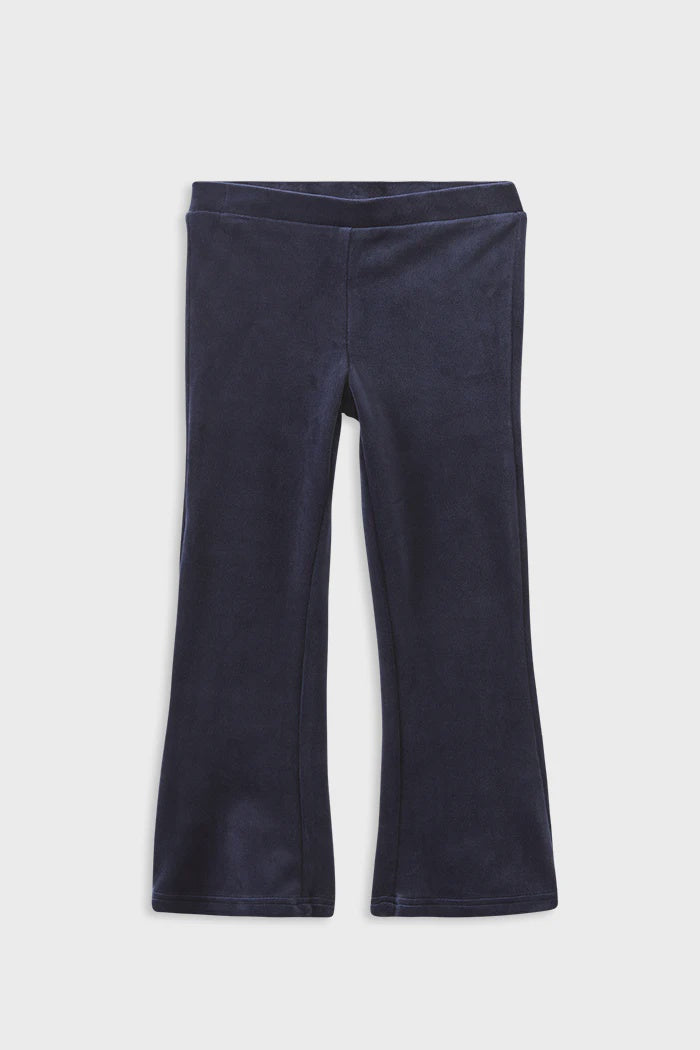 Navy Velour Flares