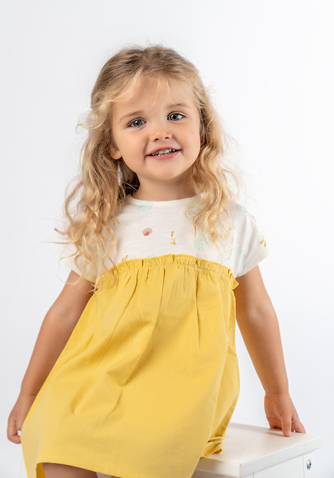 Coral Dress Misted Yellow