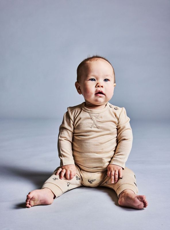 LFOH Merino Asher Pants - Wheat Marle Fruit'n'Veg