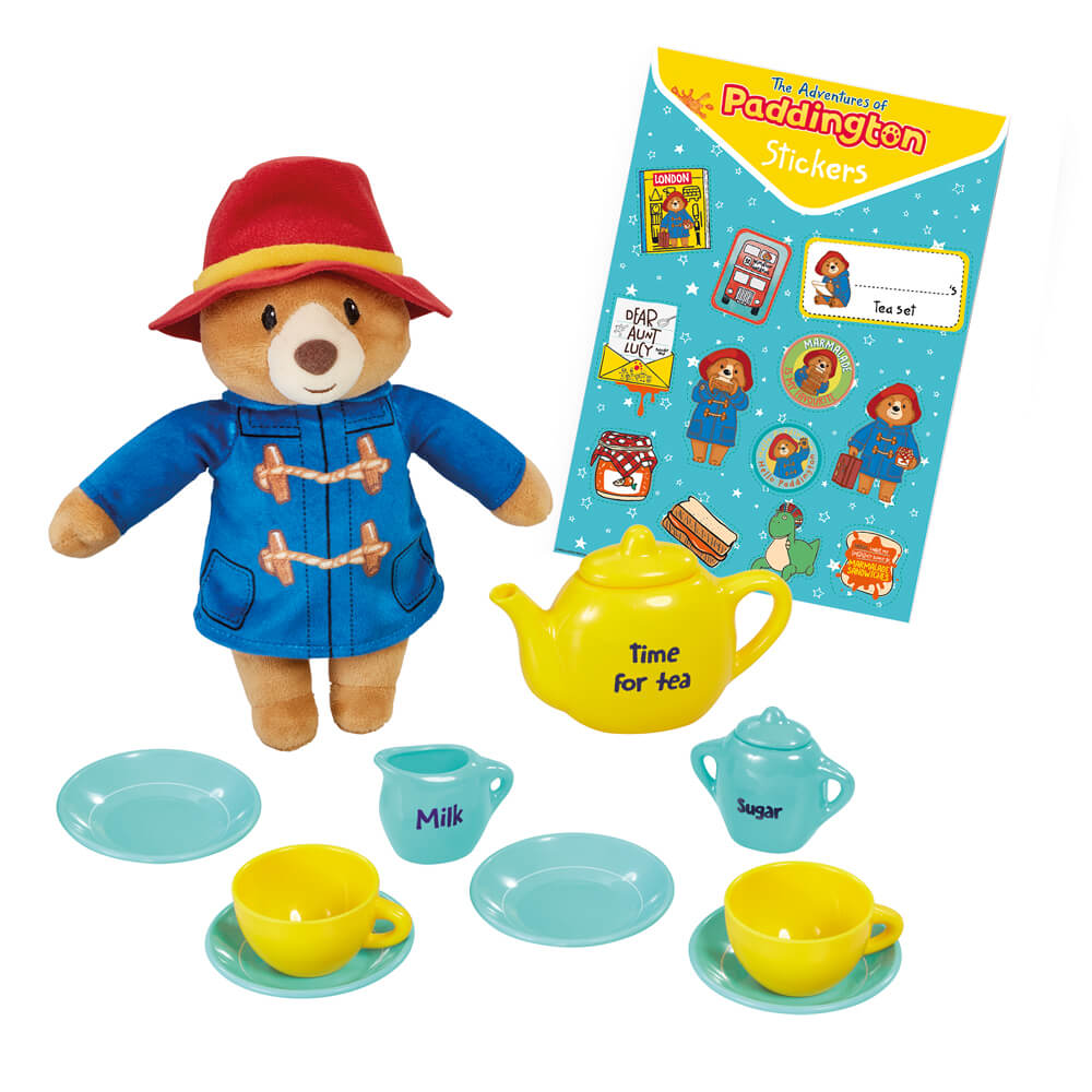 Paddington Soft Toy and Tea Set in a Suitcase