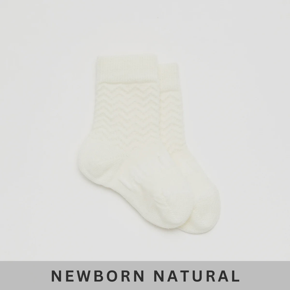 Baby Merino Wool Crew Socks - Pearl Cream