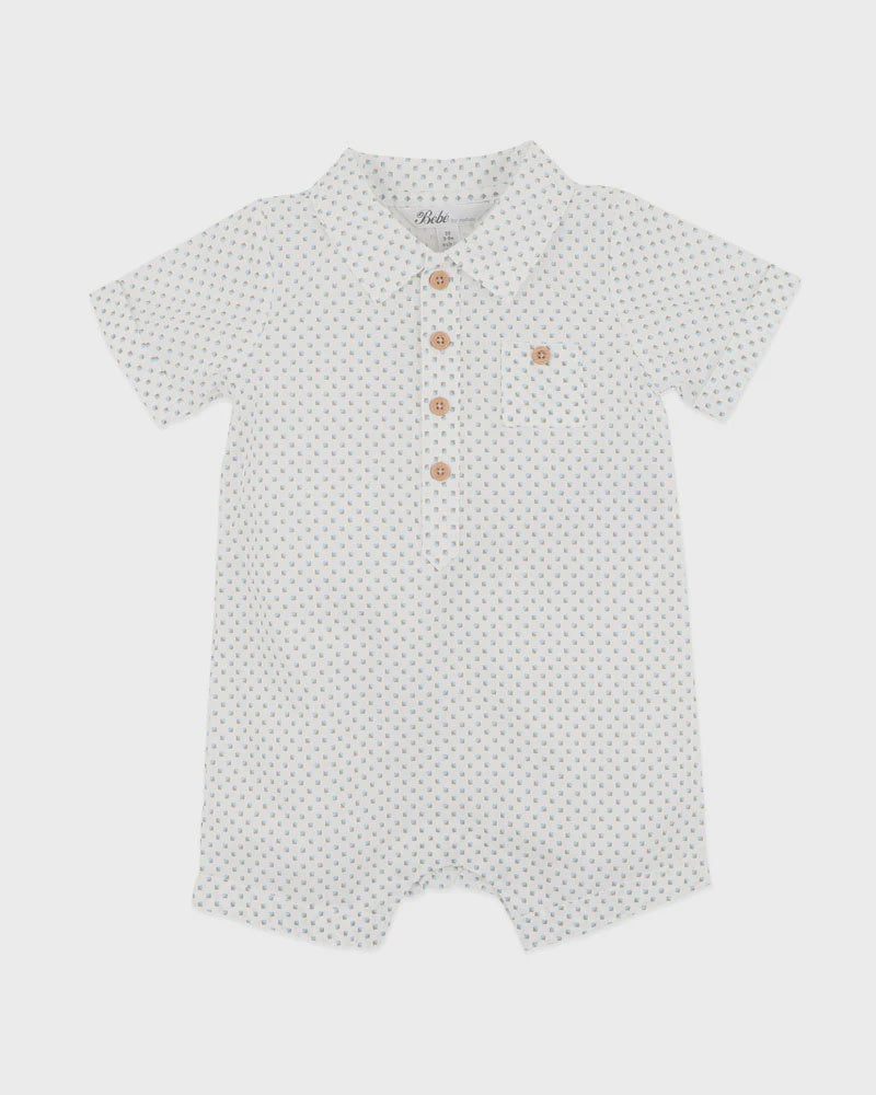 Roman Collared Romper