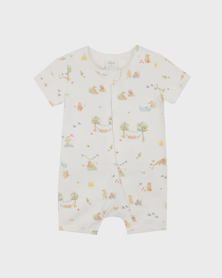 Bear Organic Short Sleeve Romper
