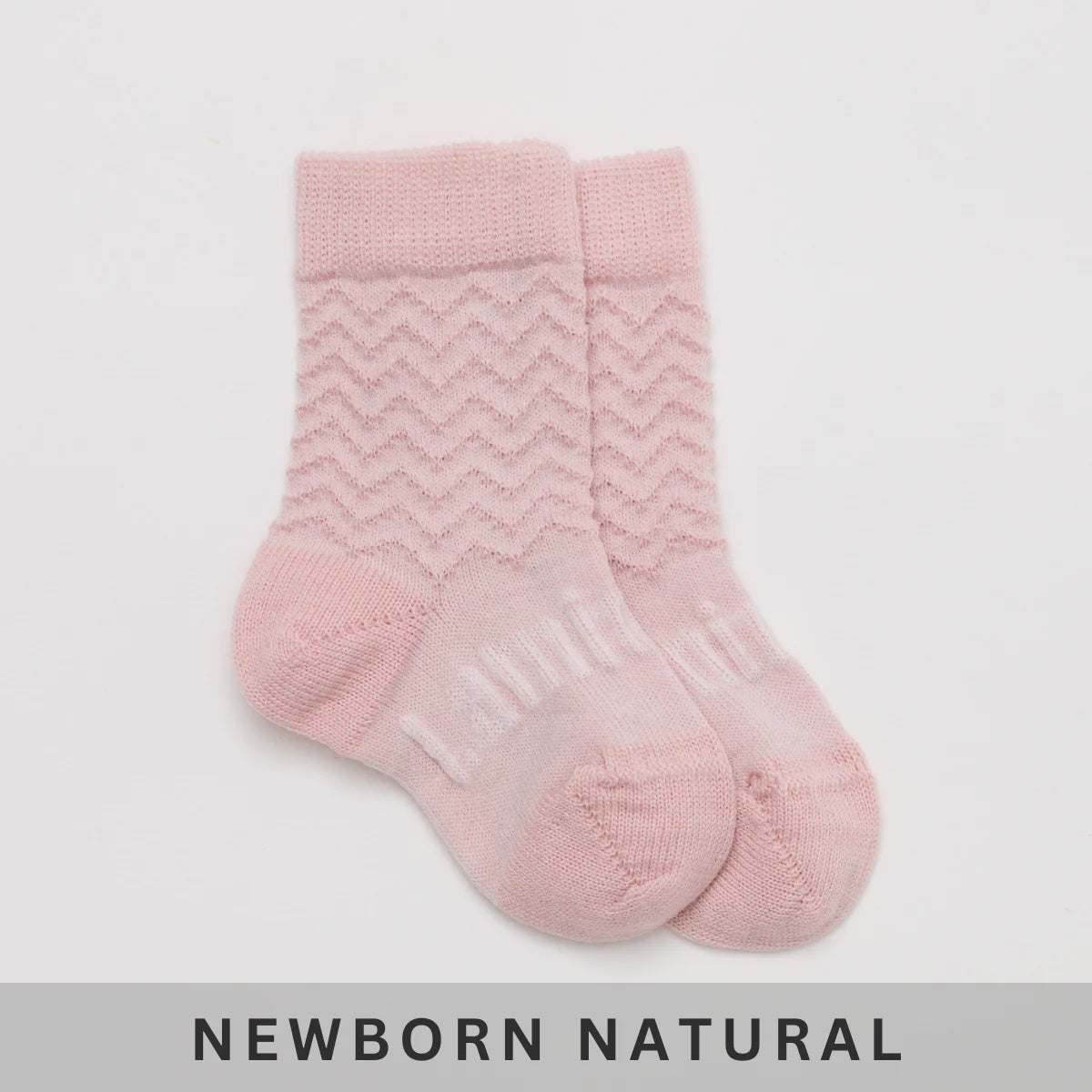 Baby Merino Wool Crew Socks - Petal Pink