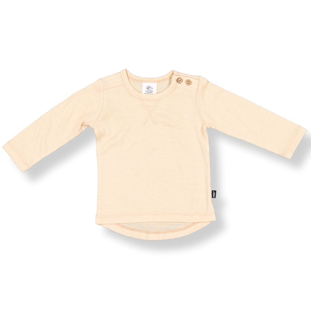 LFOH Merino Wyatt Longsleeve Top - Wheat Marle