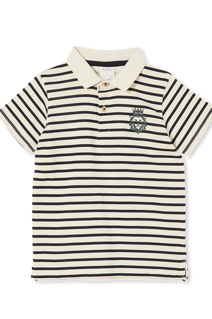 Milky Stripe Polo