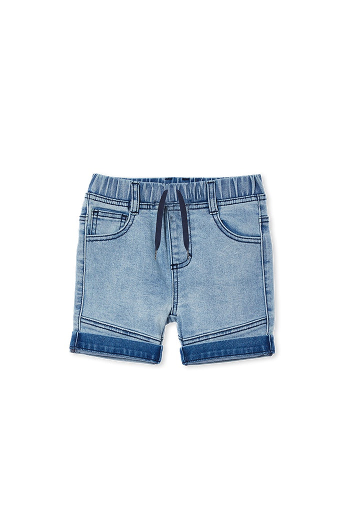 Milky Knit Denim Short