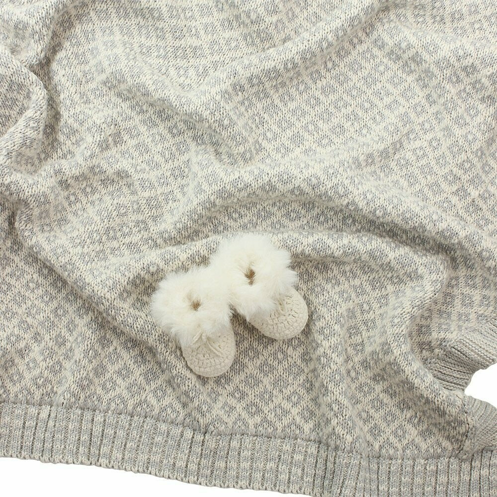 Dlux Brook Cotton Knit Cot Blanket
