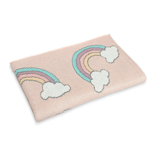 Dlux Dream Rainbow Baby Blanket - Pink/Pastel
