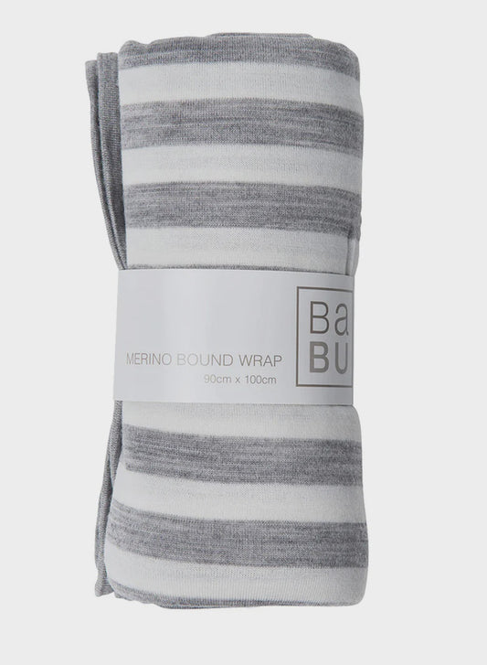 Merino Wrap Grey/Stripe