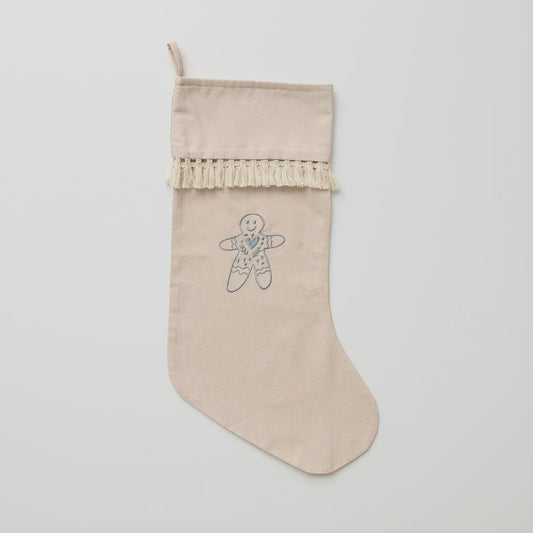 Christmas Stocking with Tassel in Oat