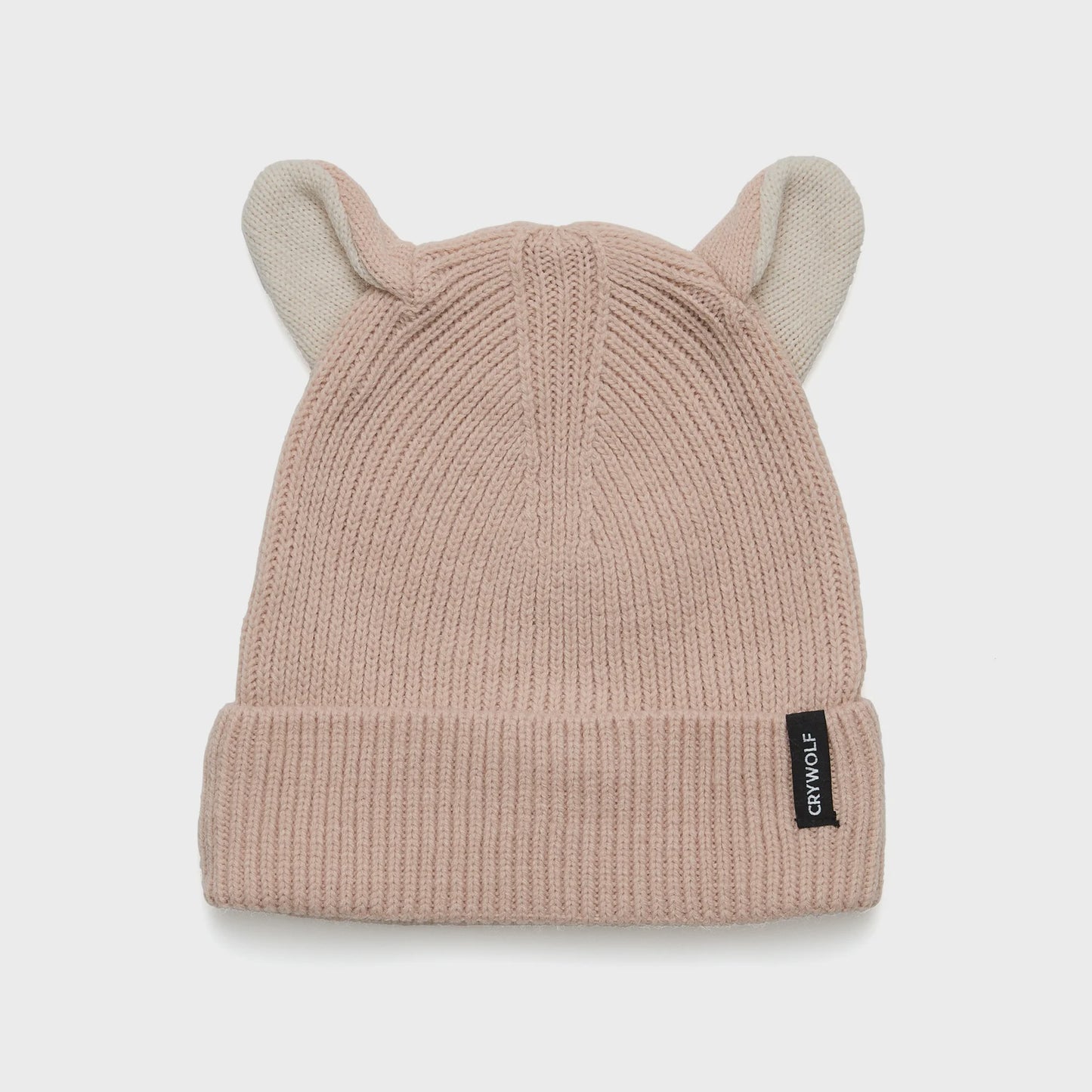 Wolf Beanie - Dusty Pink