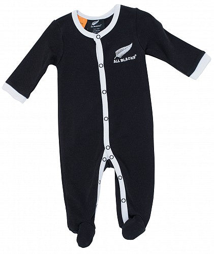 All Blacks Onesie All in One with Feet