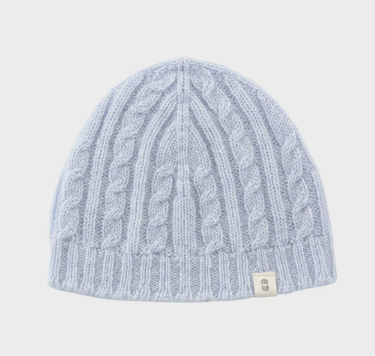 Benmore Cable Knit Hat Sky Blue