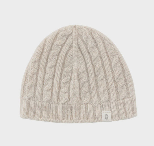 Benmore Cable Knit Hat Blush Pink