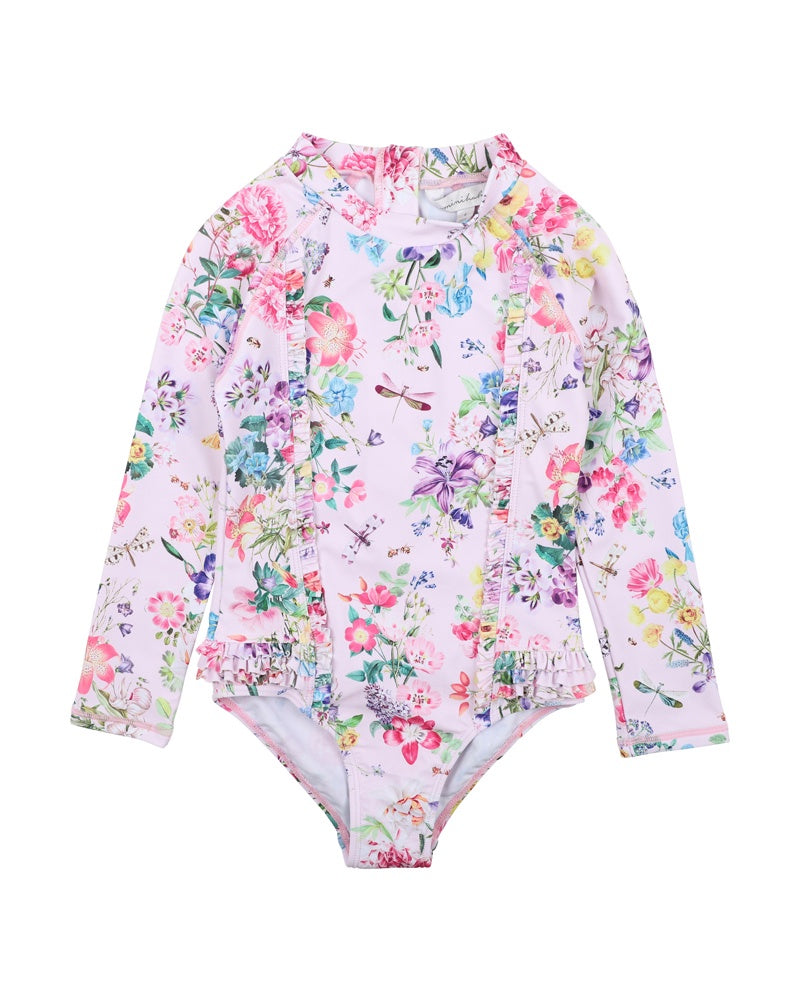 Allegra Ls Sunsuit Pink 3-10yrs