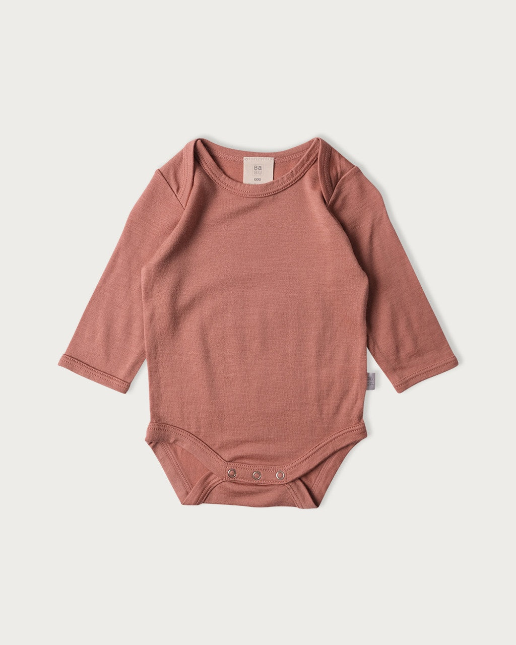 Merino Long Sleeve Bodysuit Rose