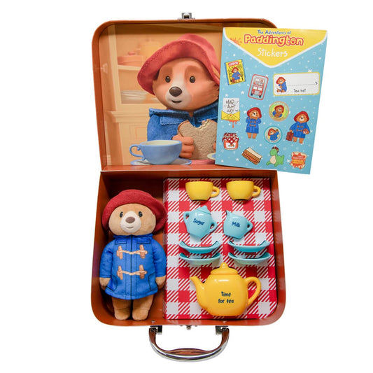 Paddington Soft Toy and Tea Set in a Suitcase