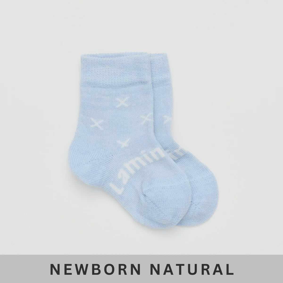 Baby Merino Wool Crew Socks - Beau Blue