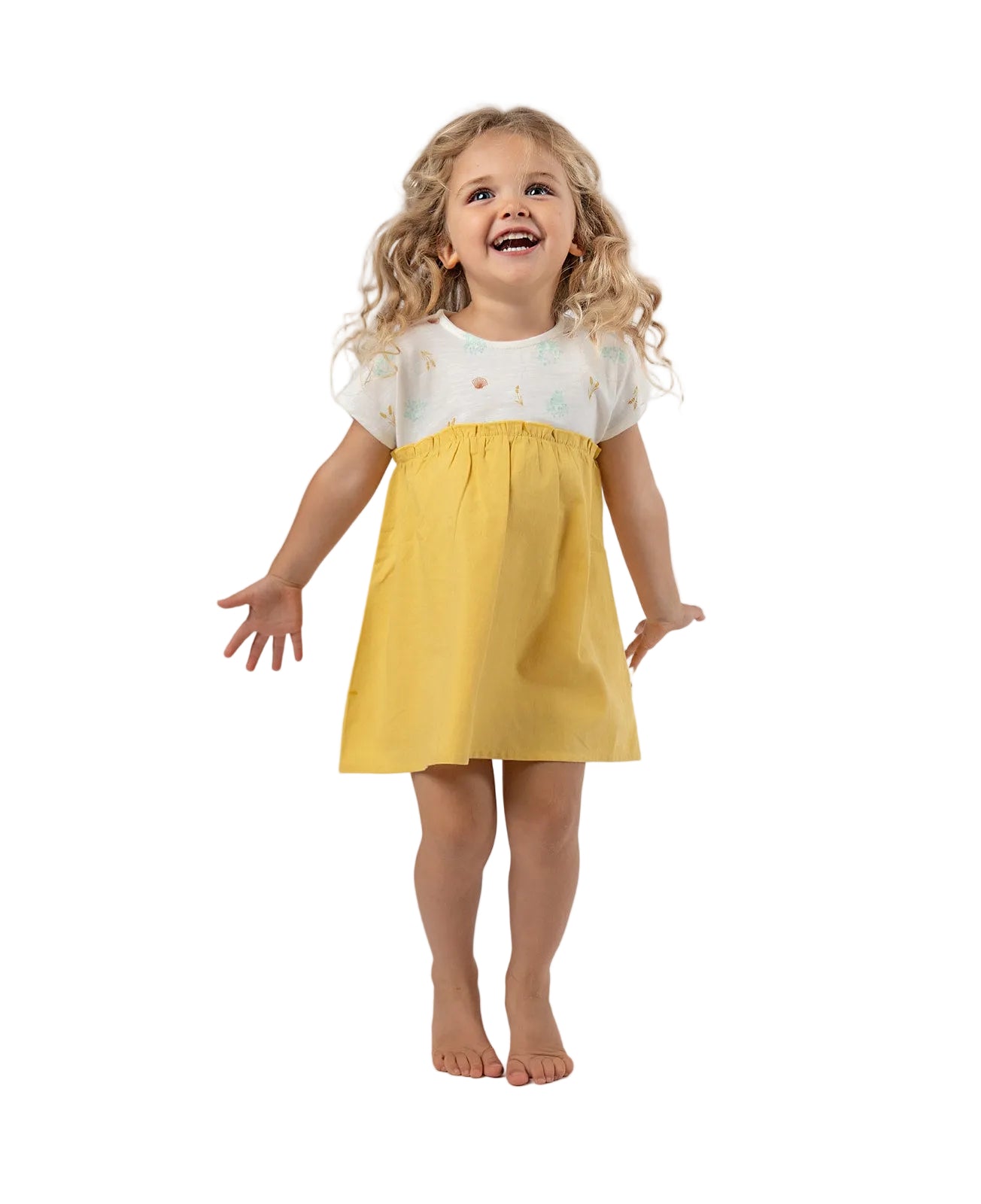 Coral Dress Misted Yellow