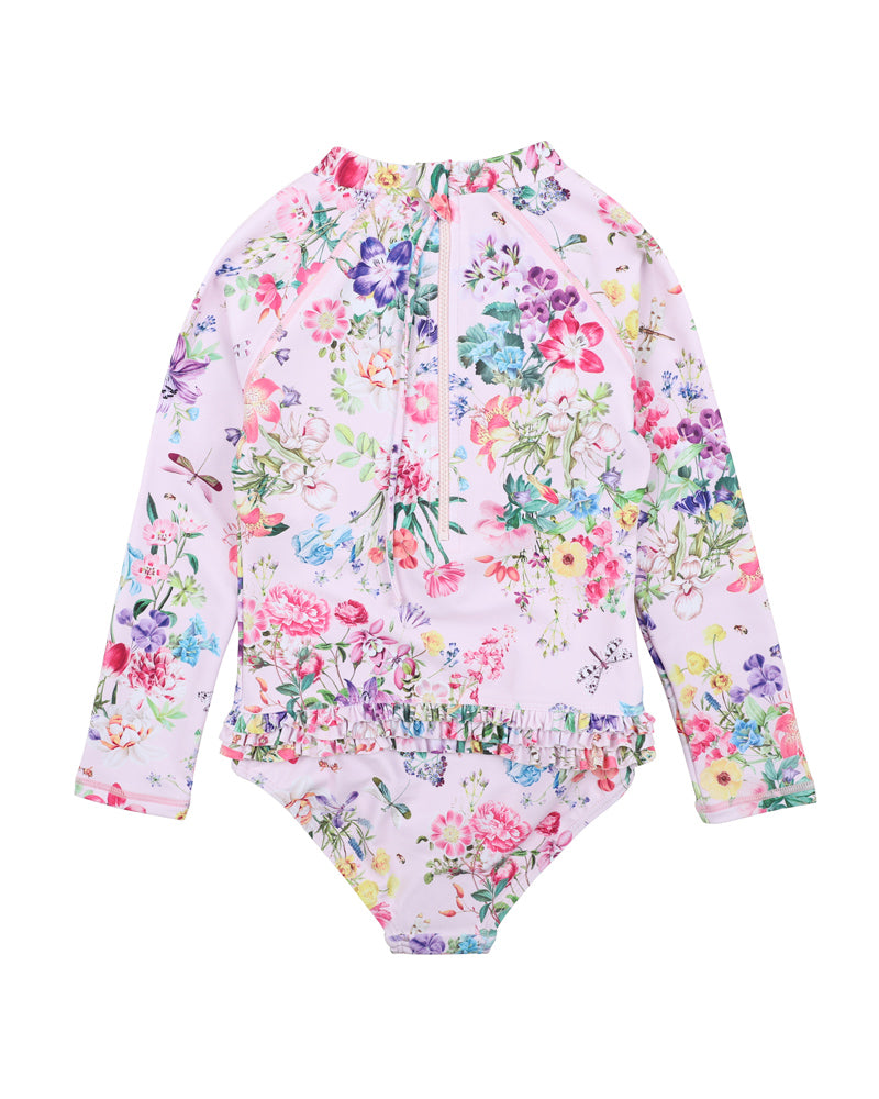 Allegra Ls Sunsuit Pink 3-10yrs