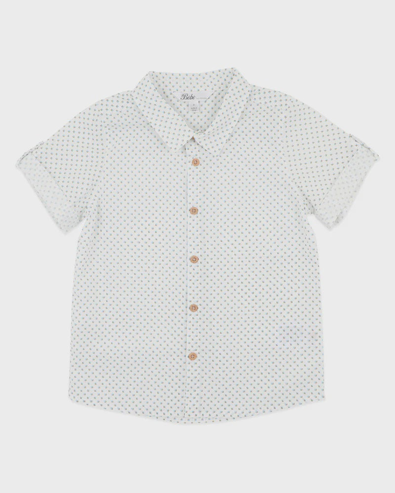 Roman Geo Print Short Sleeve Shirt Baby