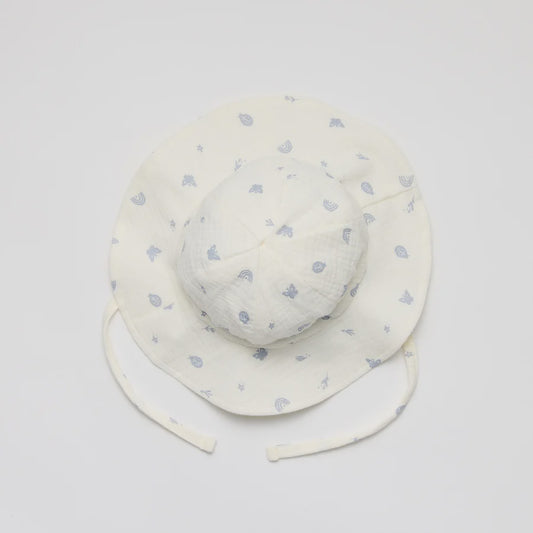 Organic Muslin Hat -Woodlands