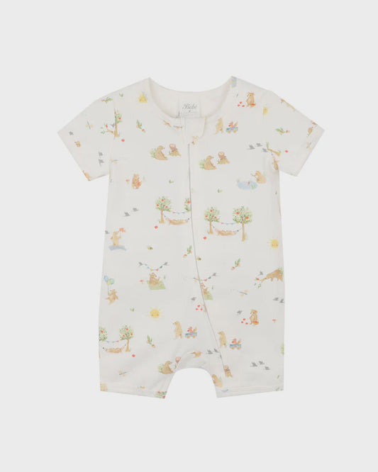 Bear Organic Short Sleeve Romper