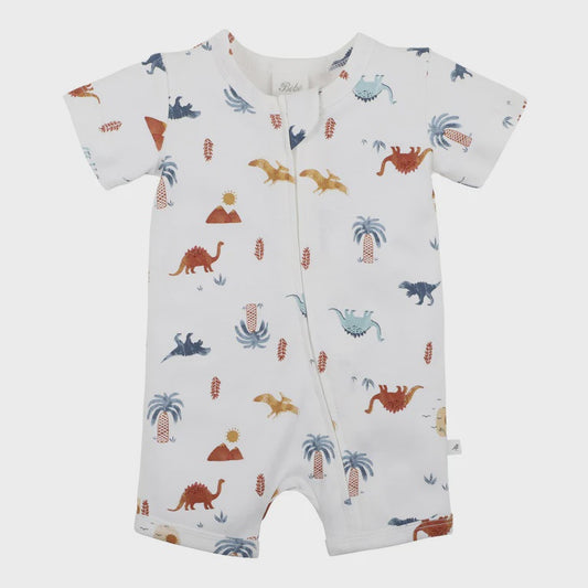 Dino Organic Short Sleeve Romper