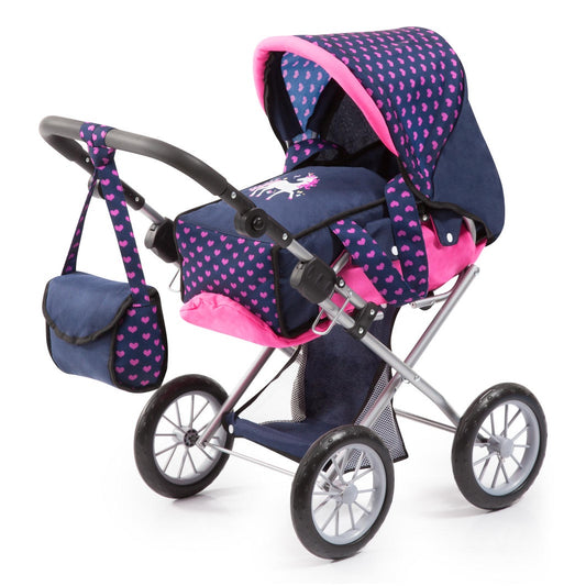 Bayer City Star Pram Navy & Pink