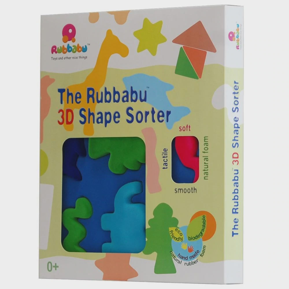 Rubbabu 3D Shape Sorter Animal Shapes