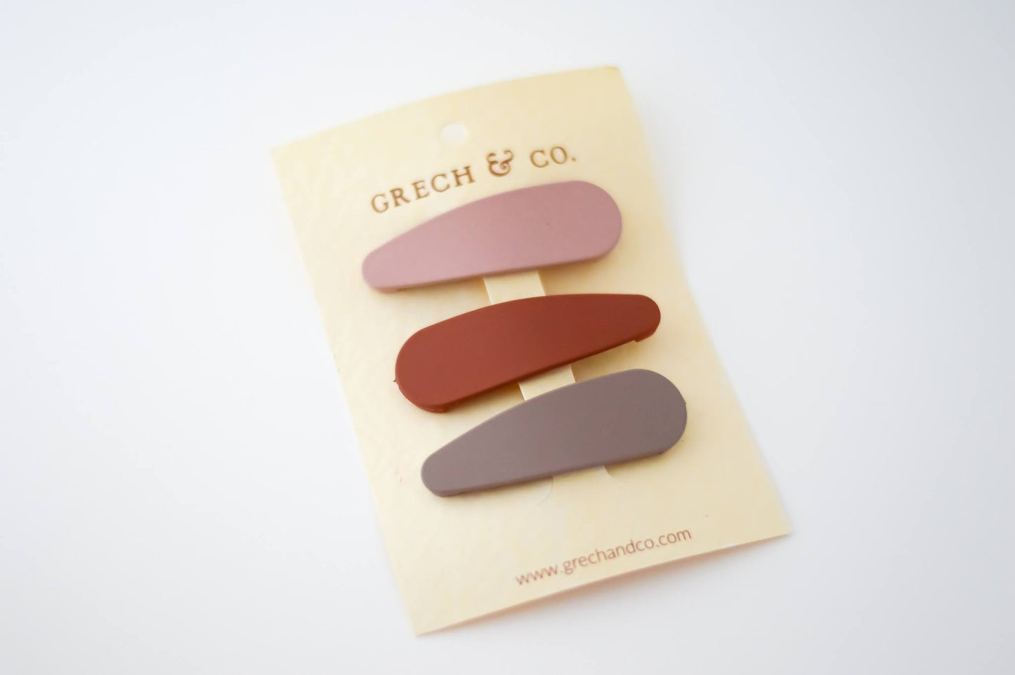 Grech & Co Hair Clips Matte Snap Set of 3