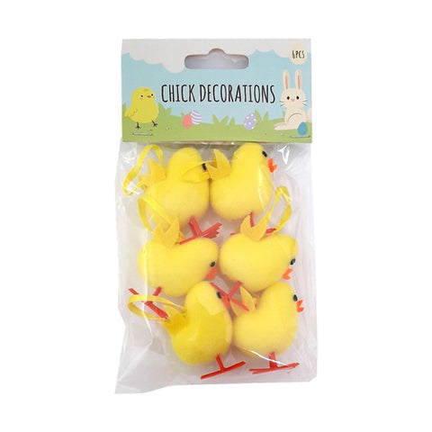 Easter Chick Decorations 4cm (6 pieces)