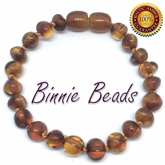 100% Amber Baby Bracelet Binnie Beads