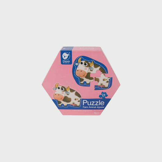 Classic World Farm Animal 24pc Jigsaw Puzzle 18M+