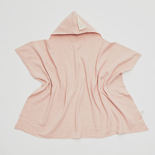 Hooded Towel with Tassel in Blush