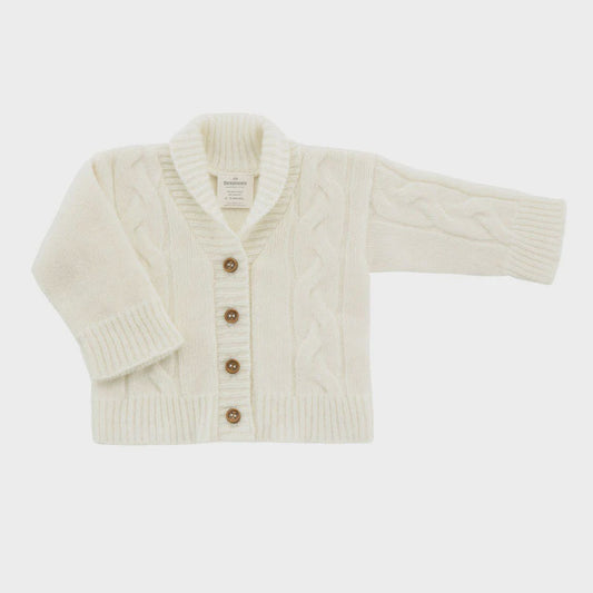 Benmore Cable Knit Cardigan Warm White