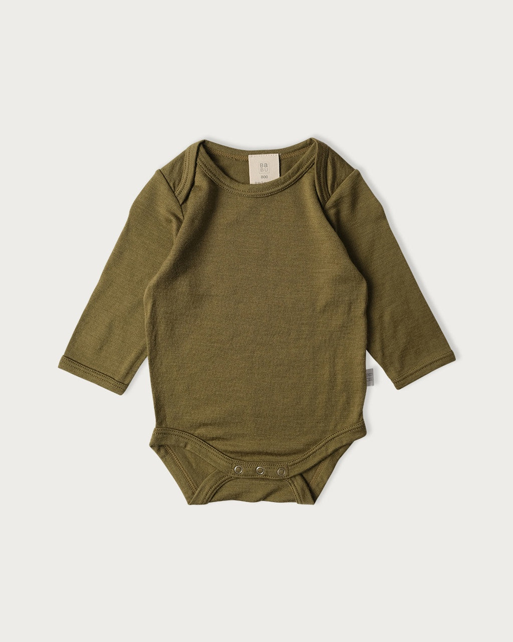 Merino Long Sleeve Bodysuit Olive