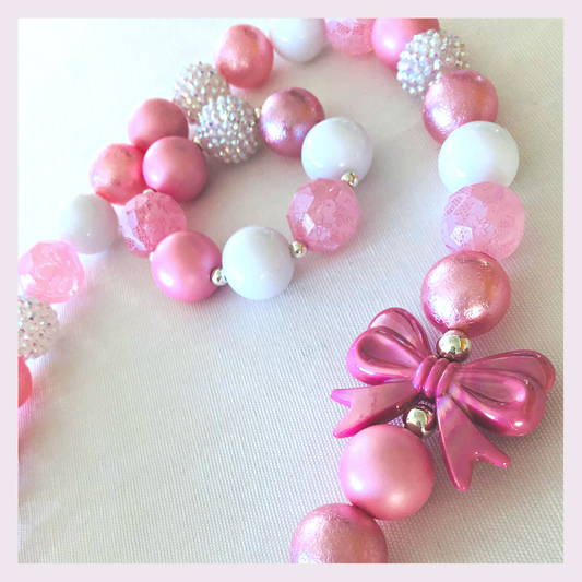 Pink Ice Bubblegum Bella Necklace 20mm NZ Made