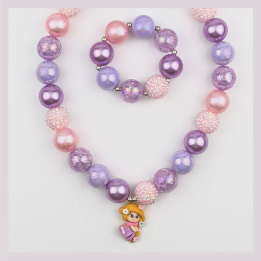 Rapunzel Bubblegum Bella Necklace 16mm NZ Made