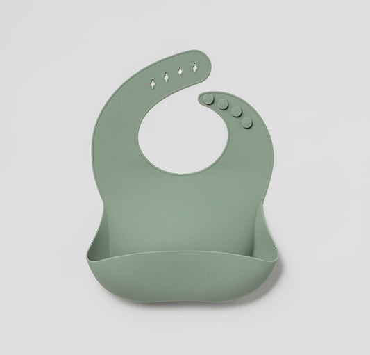 Silicone Bib Soft Moss