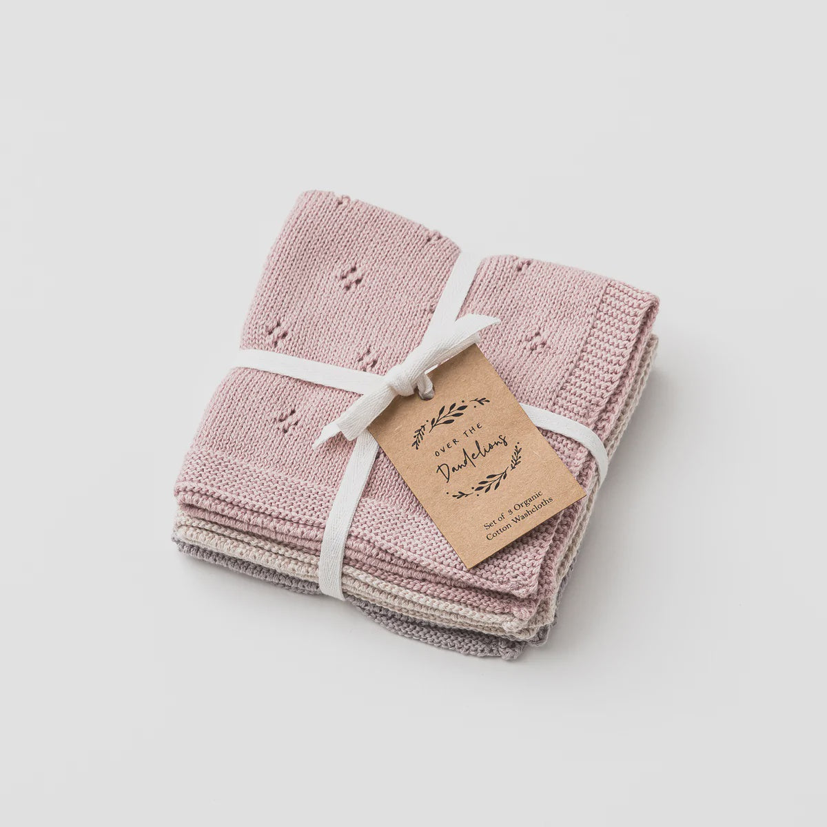 Organic Cotton Wash Cloth Set Fawn