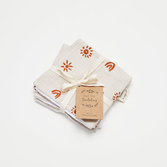 Washcloth Set of 2 Sunny Sand/Amber
