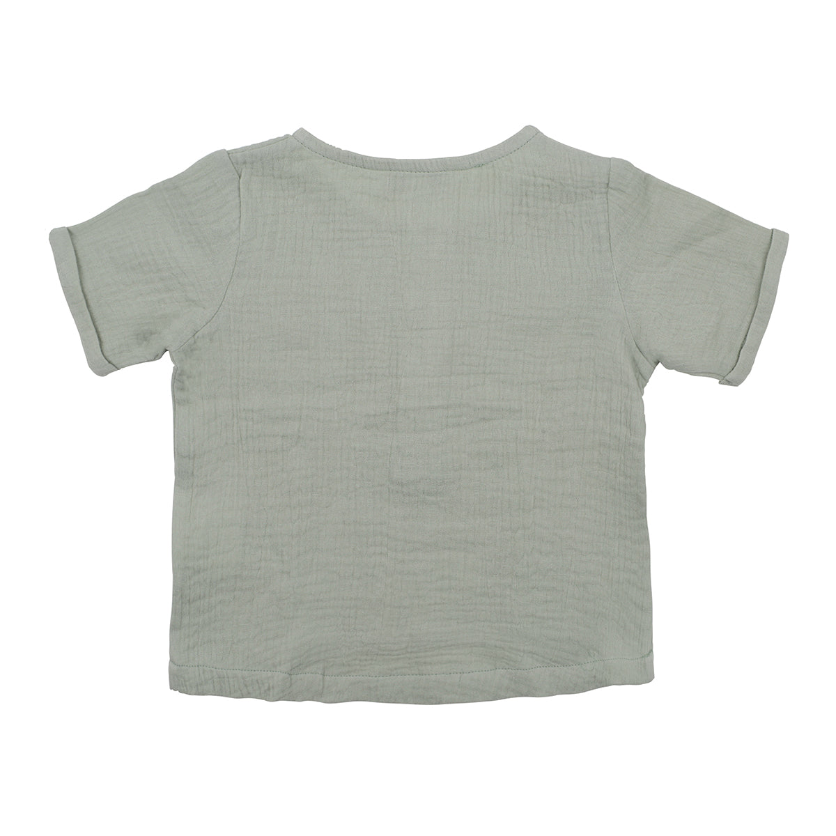 Bebe Green Crinkle Top