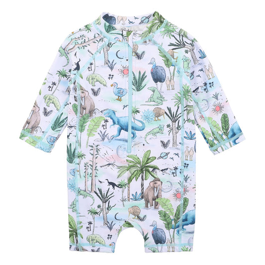 Bebe Brody Print Long Sleeve Sunsuit