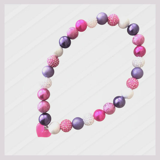 Party Hearty Bubblegum Bella Necklace 20mm NZ Made
